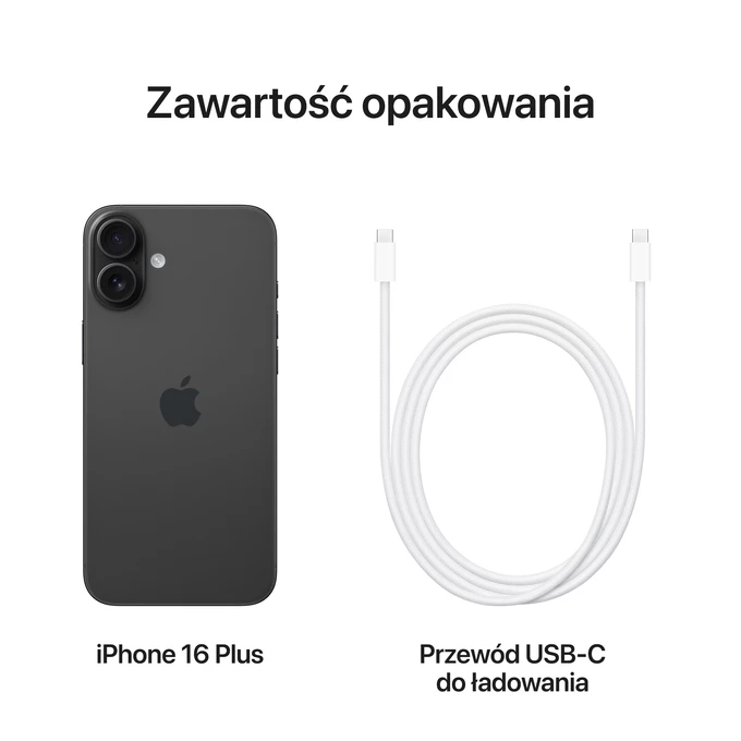 Apple iPhone 16 Plus 256GB Black - Sklep iSpot.pl