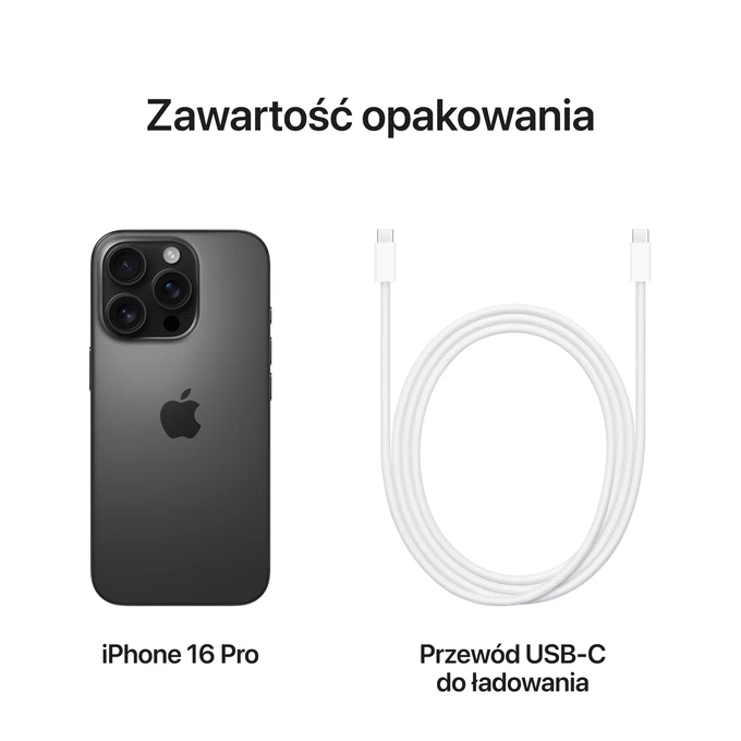 Apple iPhone 16 Pro 128GB Black Titanium - Sklep iSpot.pl