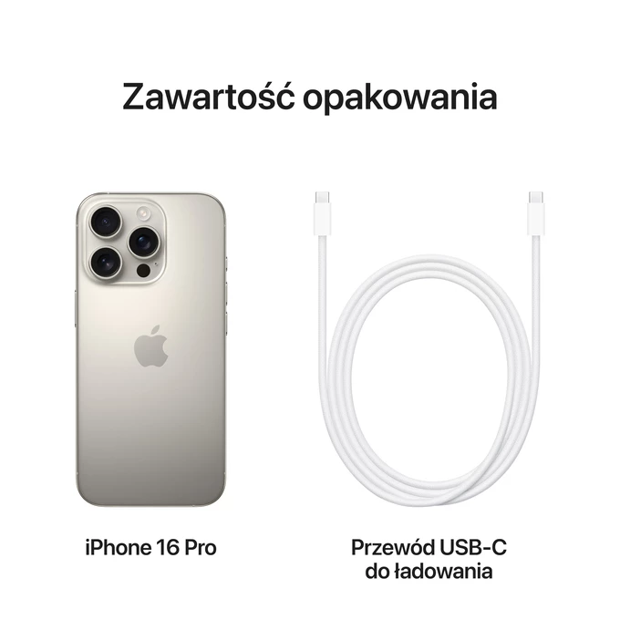 Apple iPhone 16 Pro 128GB Natural Titanium - Sklep iSpot.pl