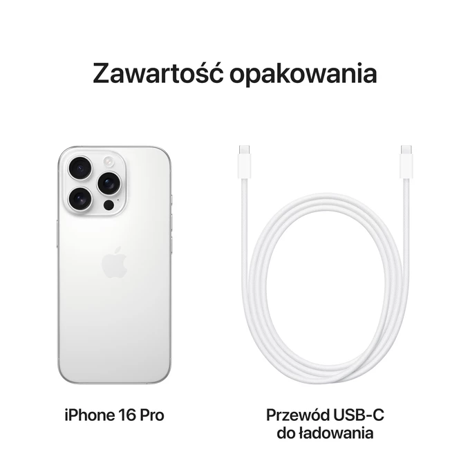 Apple iPhone 16 pro 256ＧＢ　ホワイトチタニウム Apple iPhone 16 Pro 256GB White Titanium - Sklep iSpot.pl