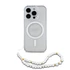 Guess IML Glitter With Pearl Strap MagSafe przeźroczysty - etui iPhone 16 Pro