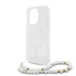 Guess IML Glitter With Pearl Strap MagSafe przeźroczysty - etui iPhone 16 Pro