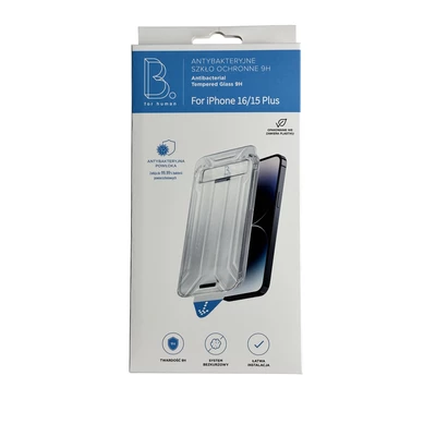 B.Safe Tempered Glass Full iPhone 16 Plus/15 Plus - szkło ochronne z aplikatorem