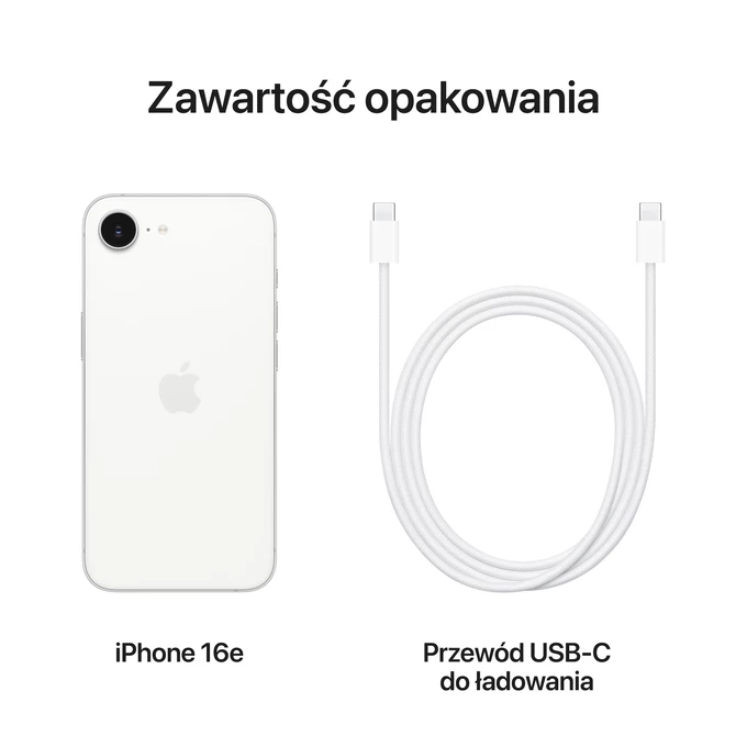 Apple iPhone 16e 128GB White - Sklep iSpot.pl