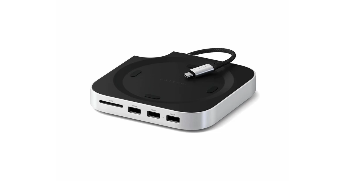 Apple Mac mini M2 & Satechi USB-C ハブ SATECHI Hub i stojak Mac Mini z obudową SSD dla NVME/SATA M