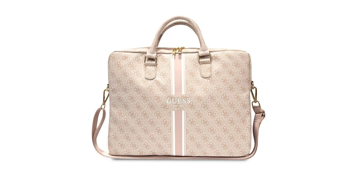 Guess 4G Printed Stripes Pink torba Macbook 15/16 Sklep iSpot.pl