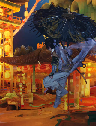 Gra wideo na ekranie prezentująca zaawansowaną grafikę napędzaną czipem Apple M3