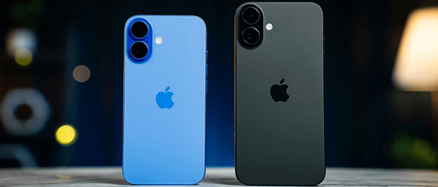 iPhone 16 128 GB w kolorze ultramaryna oraz iPhone 16 Pro w kolorze czarnym