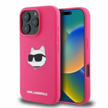 Karl Lagerfeld Silicone Choupette Head Print MS fuksja - etui iPhone 16 Pro Max