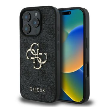 Guess 4G Big Logo czarny - etui iPhone 16 Pro