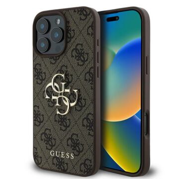 Guess 4G Big Logo brązowy - etui iPhone 16 Pro