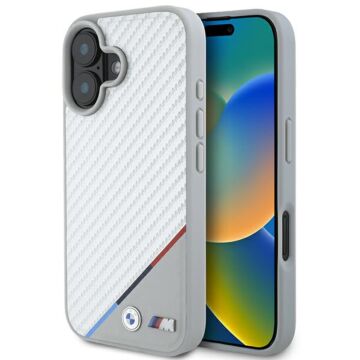 BMW M Carbon Tricolor Line MS szary - etui iPhone 16