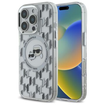 Karl Lagerfeld IML Monogram KarlChoupette Head MS przezroczysty - etui iPhone 16 Pro