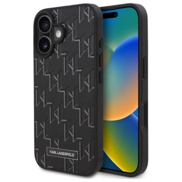 Karl Lagerfeld Hot Stamp MS czarny - etui iPhone 16 Plus