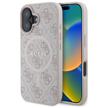 Guess 4G Ring Classic Logo MS różowy - etui iPhone 16