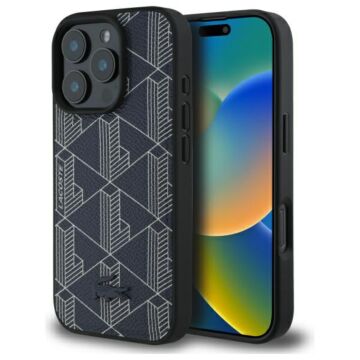Lacoste Blend Monogram MS granatowy - etui iPhone 16 Pro
