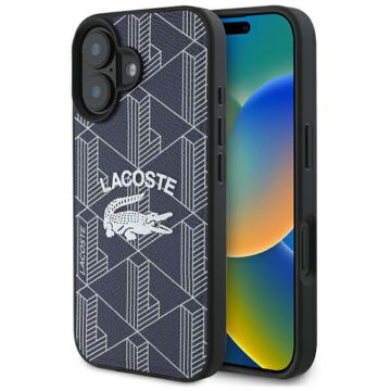 Lacoste Monogram Vintage Logo MS granatowy - etui iPhone 16