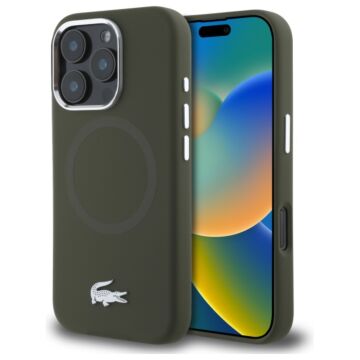 Lacoste Silicone Croco Logo MS zielony - etui iPhone 16 Pro Max