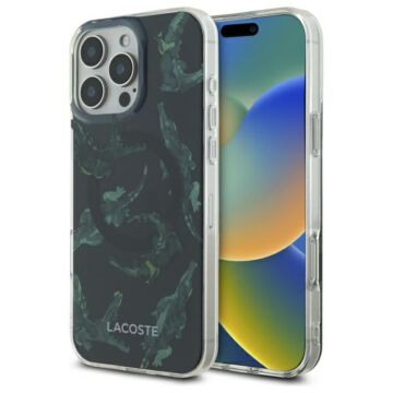 Lacoste IML Painting MS czarny - etui iPhone 16 Pro Max