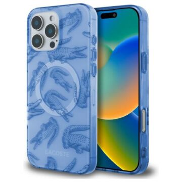 Lacoste IML Croc MS jasno niebieski - etui iPhone 16 Pro Max