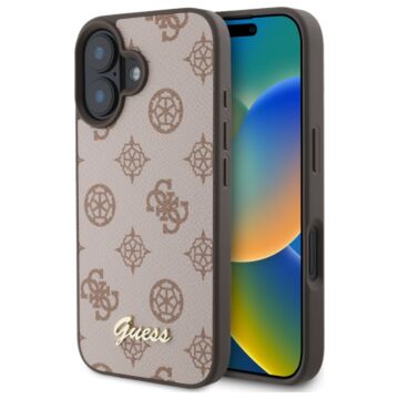 Guess Peony Script MS brązowy - etui iPhone 16