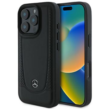 Mercedes Leather Urban czarny - etui iPhone 16 Pro Max