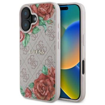 Guess 4G Flowers Print MS różowy - etui iPhone 16