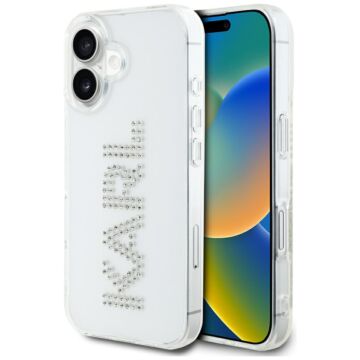Karl Lagerfeld IML Rhinestones Logo przezroczysty - etui iPhone 16