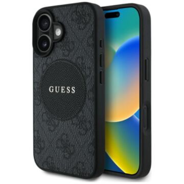 Guess 4G Circle Classic Logo MS czarny - etui iPhone 16