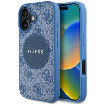 Guess 4G Circle Classic Logo MS niebieski - etui iPhone 16