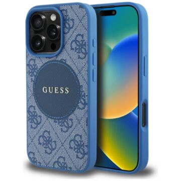 Guess 4G Circle Classic Logo MS niebieski - etui iPhone 16 Pro