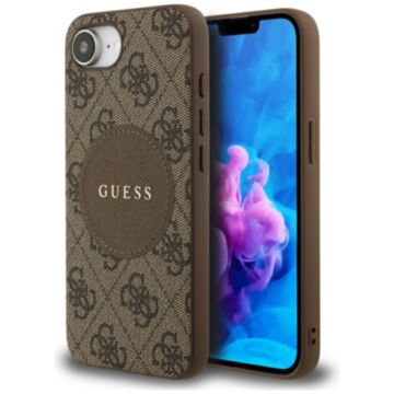 Guess 4G Circle Classic Logo MS brązowy - etui iPhone 16e / 17e