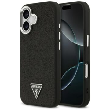 Guess Glitter Triangle Logo MS czarny - etui iPhone 17