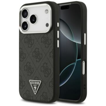 Guess 4G Triangle Logo MS czarny srebrny - etui iPhone 17 Pro