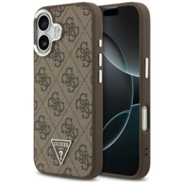 Guess 4G Triangle Logo MS brązowy srebrny - etui iPhone 17