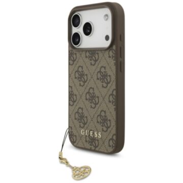 Guess 4G Charms Collection MS brązowy - etui iPhone 17 Pro