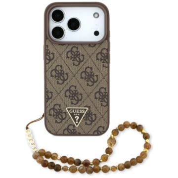 Guess 4G Strap Triangle Logo MS brązowy - etui iPhone 17 Pro
