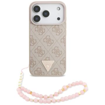Guess 4G Strap Triangle Logo MS różowy - etui iPhone 17 Pro
