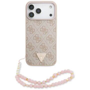 Guess 4G Strap Triangle Logo MS różowy - etui iPhone 17 Pro Max