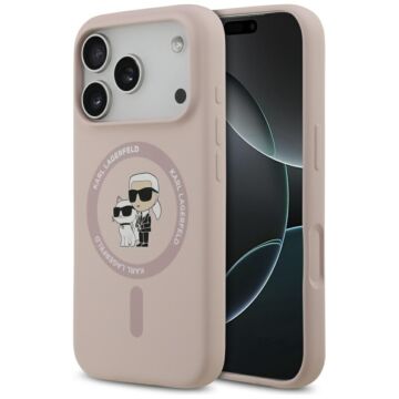 Karl Lagerfeld Silicone KarlChoupette Ring MS różowy - etui iPhone 17 Pro