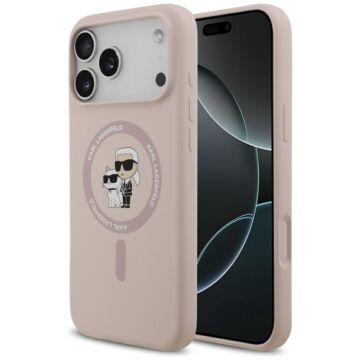 Karl Lagerfeld Silicone KarlChoupette Ring MS różowy - etui iPhone 17 Pro Max