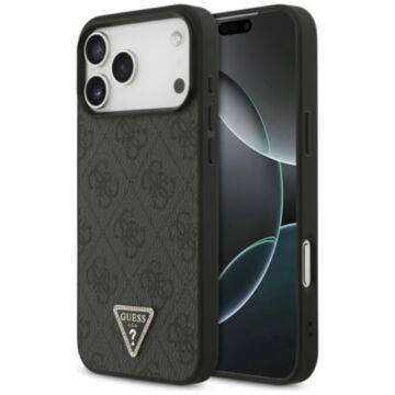 Guess Leather 4G Triangle Strass MS czarny - etui iPhone 17 Pro Max