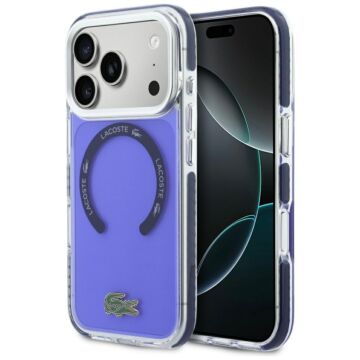 Lacoste Shockproof Transparent Frosted MS marine - etui iPhone 17 Pro Max