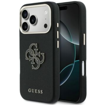 Guess FW Resin Logo czarny - etui iPhone 17 Pro