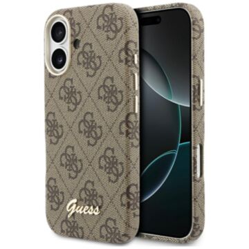 Guess 4G Script MS brązowy - etui iPhone 17