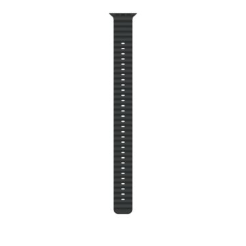 Apple 49mm Black Ocean Band Extension - Natural Titanium Finish