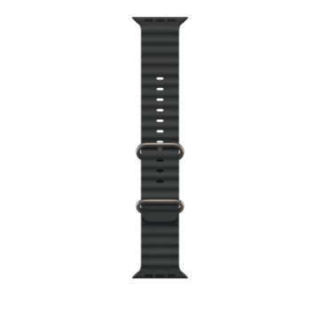Apple 49mm Black Ocean Band - Natural Titanium Finish