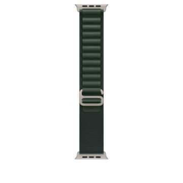 Apple 49mm Dark Green Alpine Loop - Medium - Natural Titanium Finish