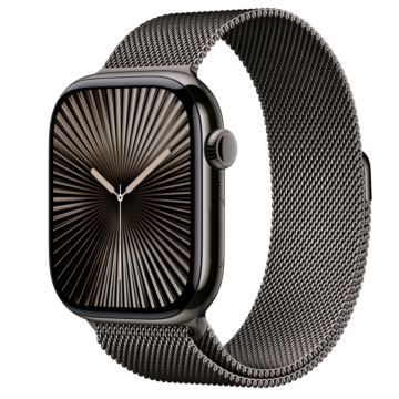Apple Watch Series 10 GPS + Cellular 46mm Slate Titanium Case with Slate Milanese Loop - M/L