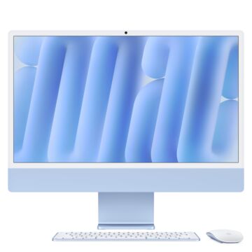 Apple iMac 24 z ekranem Retina 4,5K, 10-rdzeniowy procesor M4 z 10-rdzeniową grafiką, RAM 16 GB, dysk 512 GB - niebieski